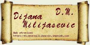 Dijana Milijašević vizit kartica